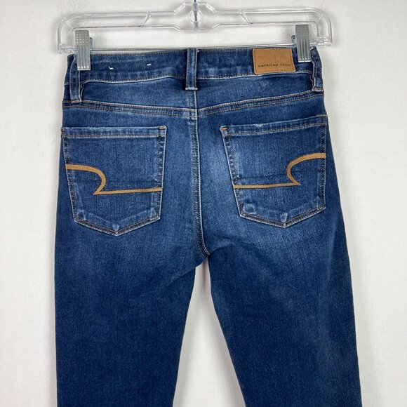 American Eagle 360 Next Level Stretch Hi-Rise Jegging Jeans Size 00 SHORT EUC T2 - Picture 7 of 10